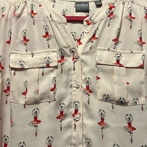 Ballerina print blouse